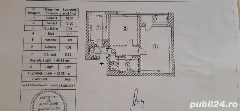 Militari 2 camere zona Paci